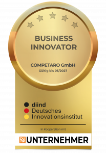 COMPETARO wurde als „Business Innovator“ ausgezeichnet – eine Bestätigung für den Anspruch, Arbeitgeberqualität messbar, glaubwürdig und zukunftsorientiert zu gestalten. Mit der Arbeitgeberauszeichnung hirebadge® schafft das Unternehmen zudem Transparenz in Bezug auf Zusammenarbeit und Unternehmenskultur.